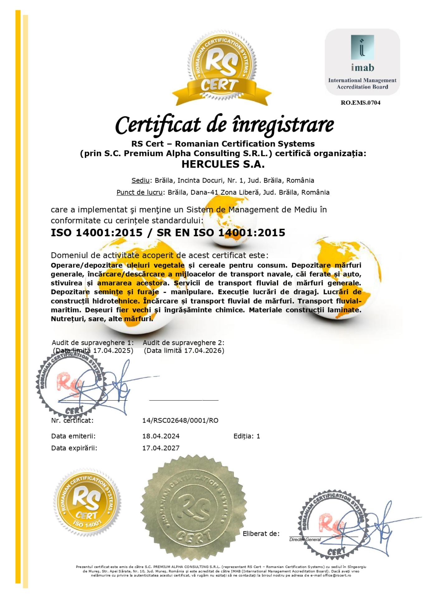ISO 14001 – Free Zone
